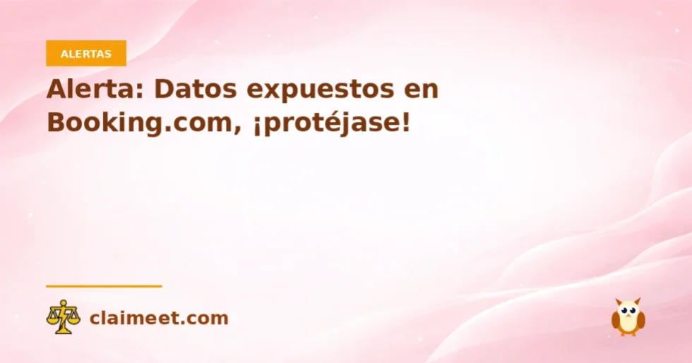Alerta: Datos expuestos en Booking.com, ¡protéjase!