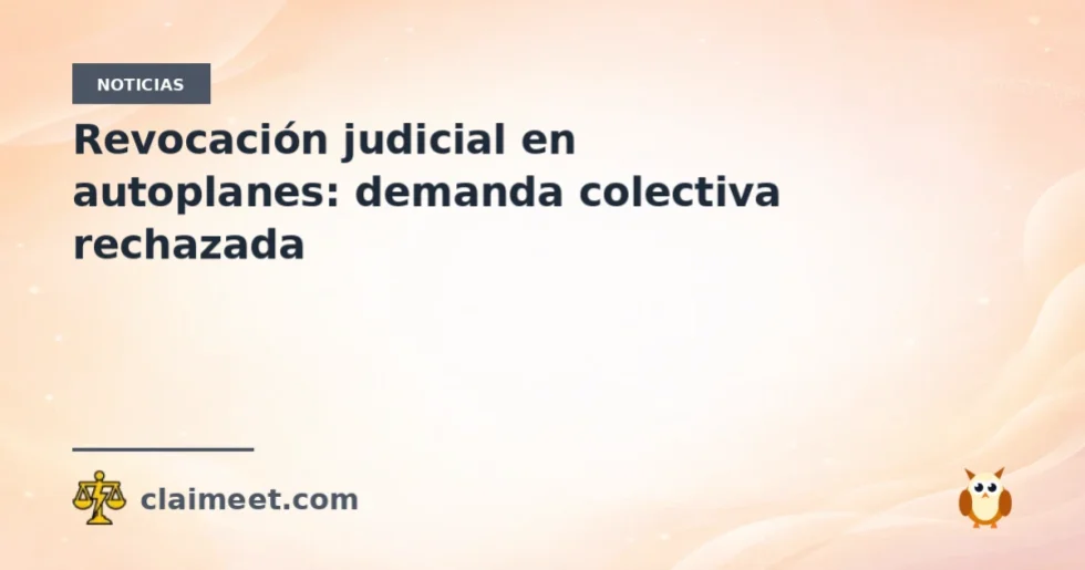 Revocación judicial en autoplanes: demanda colectiva rechazada