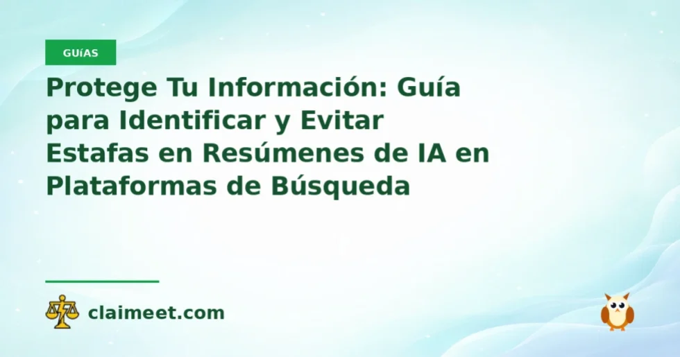 Protege Tu Información: Guía para Identificar y Evitar Estafas en Resúmenes de IA en Plataformas de Búsqueda