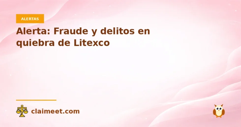 Alerta: Fraude y delitos en quiebra de Litexco