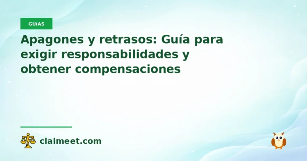 Apagones y retrasos: Guía para exigir responsabilidades y obtener compensaciones