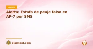 Alerta: Estafa de peaje falso en AP-7 por SMS