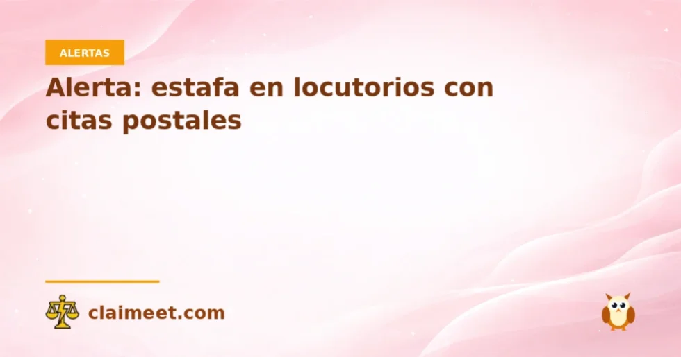 Alerta: estafa en locutorios con citas postales