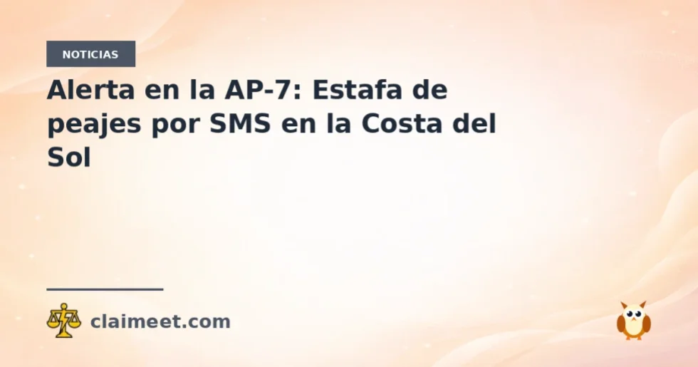 Alerta en la AP-7: Estafa de peajes por SMS en la Costa del Sol