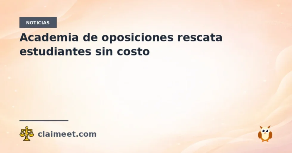 Academia de oposiciones rescata estudiantes sin costo
