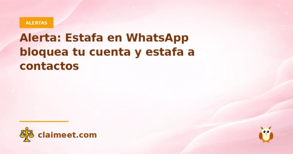 Alerta: Estafa en WhatsApp bloquea tu cuenta y estafa a contactos