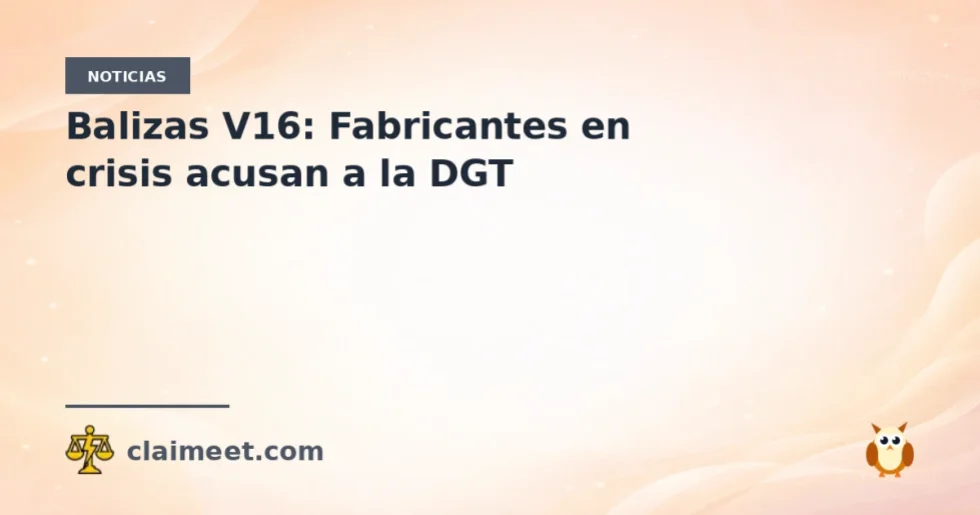 Balizas V16: Fabricantes en crisis acusan a la DGT
