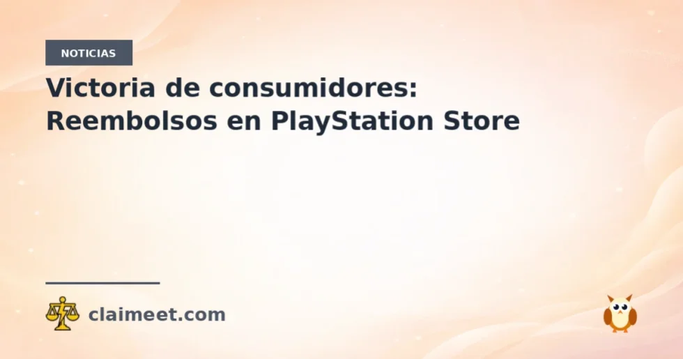 Victoria de consumidores: Reembolsos en PlayStation Store