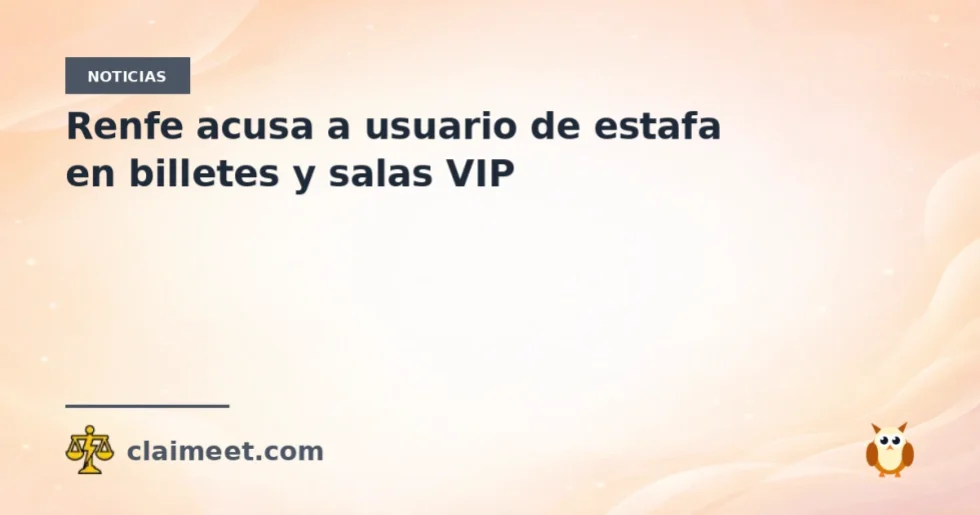 Renfe acusa a usuario de estafa en billetes y salas VIP