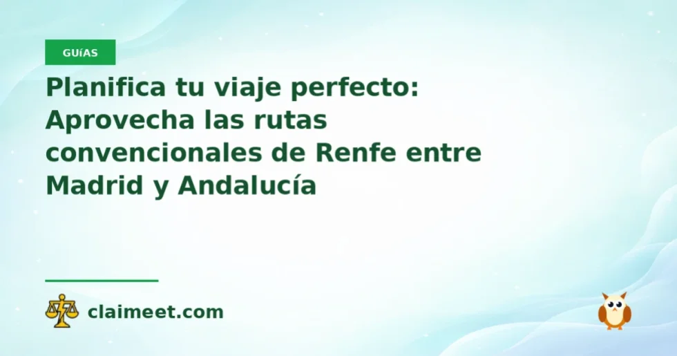 Planifica tu viaje perfecto: Aprovecha las rutas convencionales de Renfe entre Madrid y Andalucía