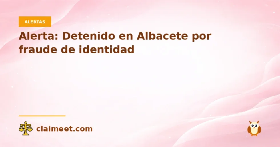Alerta: Detenido en Albacete por fraude de identidad