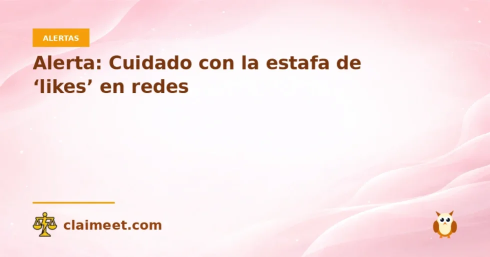 Alerta: Cuidado con la estafa de ‘likes’ en redes