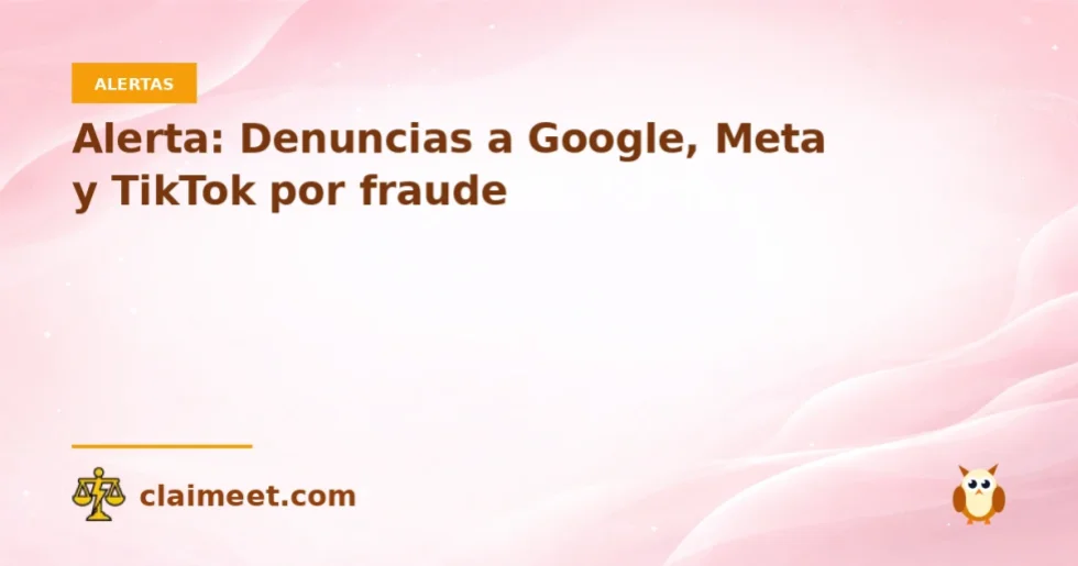 Alerta: Denuncias a Google, Meta y TikTok por fraude