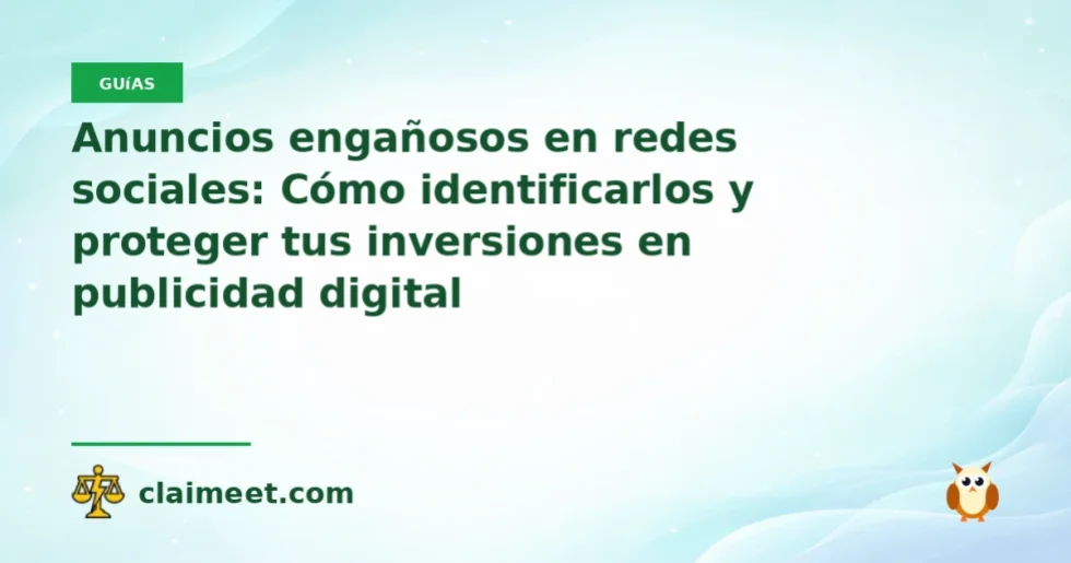Anuncios engañosos en redes sociales: Cómo identificarlos y proteger tus inversiones en publicidad digital