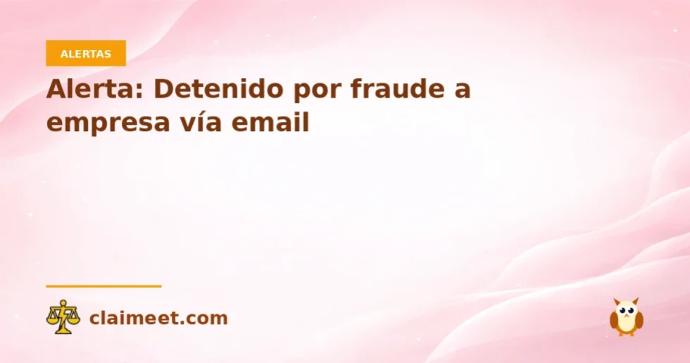 Alerta: Detenido por fraude a empresa vía email