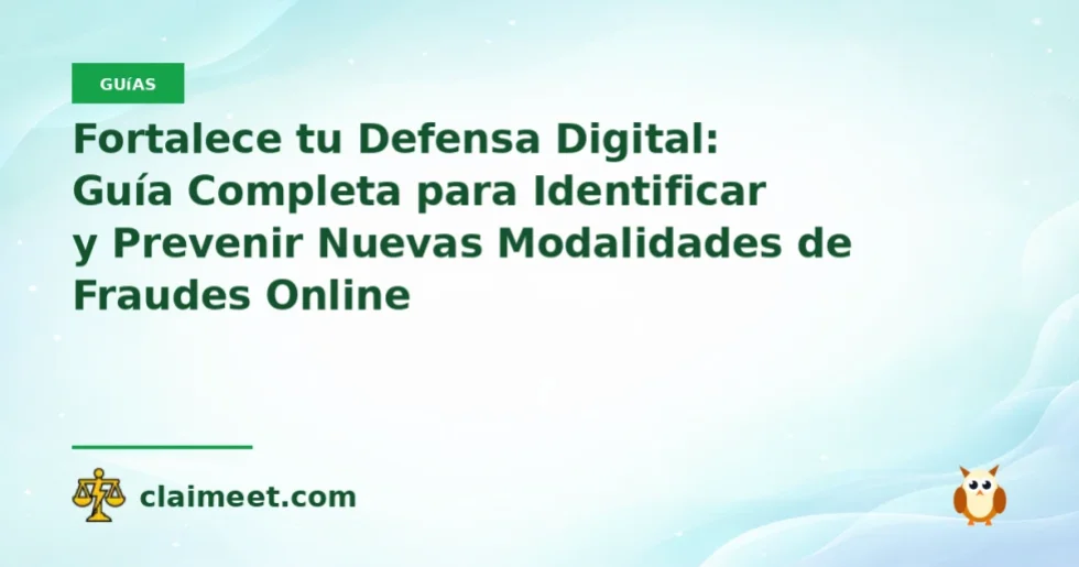Fortalece tu Defensa Digital: Guía Completa para Identificar y Prevenir Nuevas Modalidades de Fraudes Online