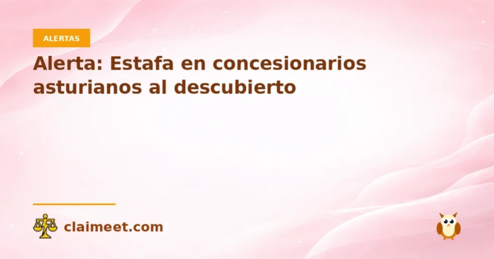 Alerta: Estafa en concesionarios asturianos al descubierto