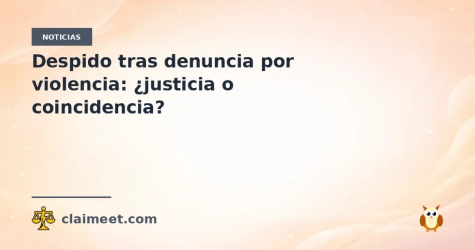 Despido tras denuncia por violencia: ¿justicia o coincidencia?