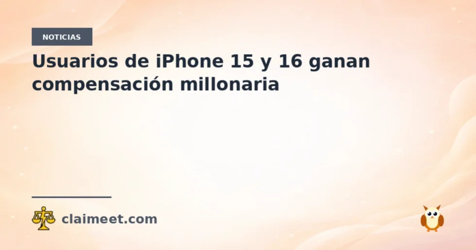 Usuarios de iPhone 15 y 16 ganan compensación millonaria