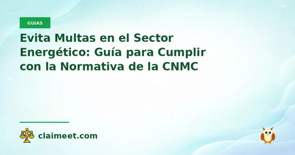 Evita Multas en el Sector Energético: Guía para Cumplir con la Normativa de la CNMC
