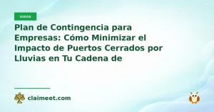 Plan de Contingencia para Empresas: Cómo Minimizar el Impacto de Puertos Cerrados por Lluvias en Tu Cadena de Suministro