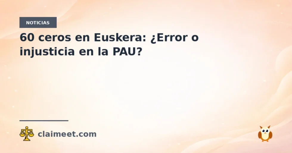 60 ceros en Euskera: ¿Error o injusticia en la PAU?