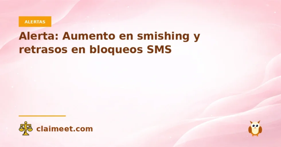 Alerta: Aumento en smishing y retrasos en bloqueos SMS