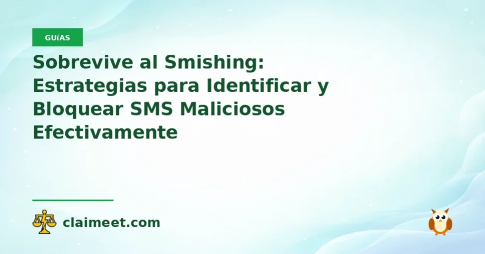 Sobrevive al Smishing: Estrategias para Identificar y Bloquear SMS Maliciosos Efectivamente