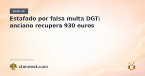 Estafado por falsa multa DGT: anciano recupera 930 euros