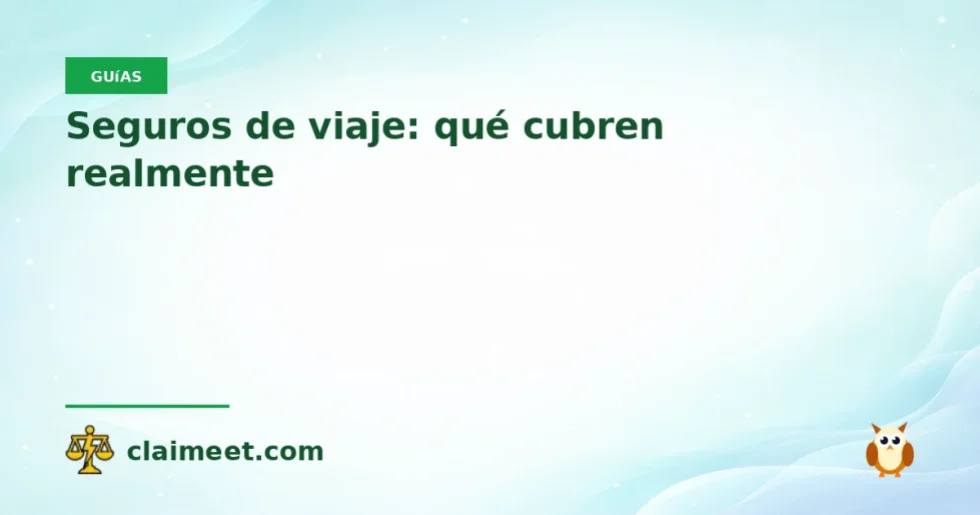 Seguros de viaje: qué cubren realmente