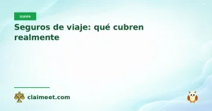 Seguros de viaje: qué cubren realmente