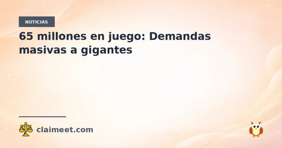 65 millones en juego: Demandas masivas a gigantes