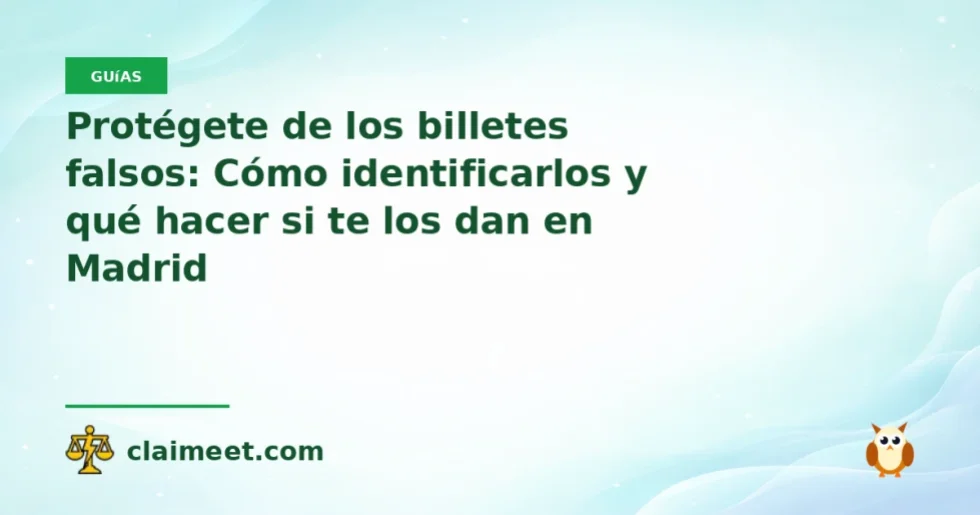Protégete de los billetes falsos: Cómo identificarlos y qué hacer si te los dan en Madrid