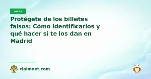 Protégete de los billetes falsos: Cómo identificarlos y qué hacer si te los dan en Madrid