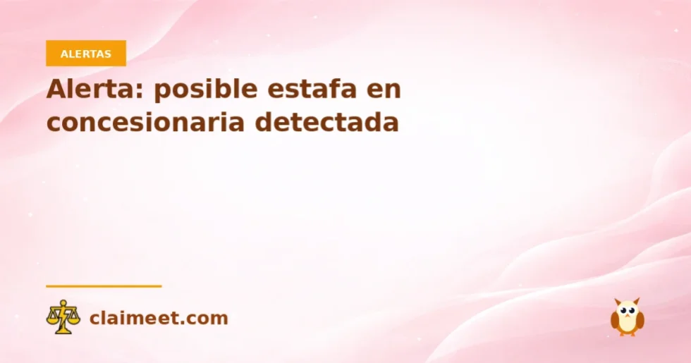 Alerta: posible estafa en concesionaria detectada