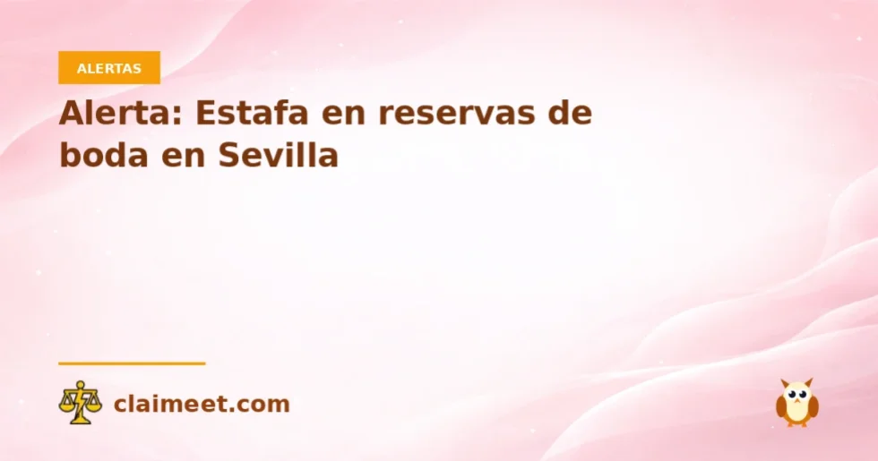 Alerta: Estafa en reservas de boda en Sevilla